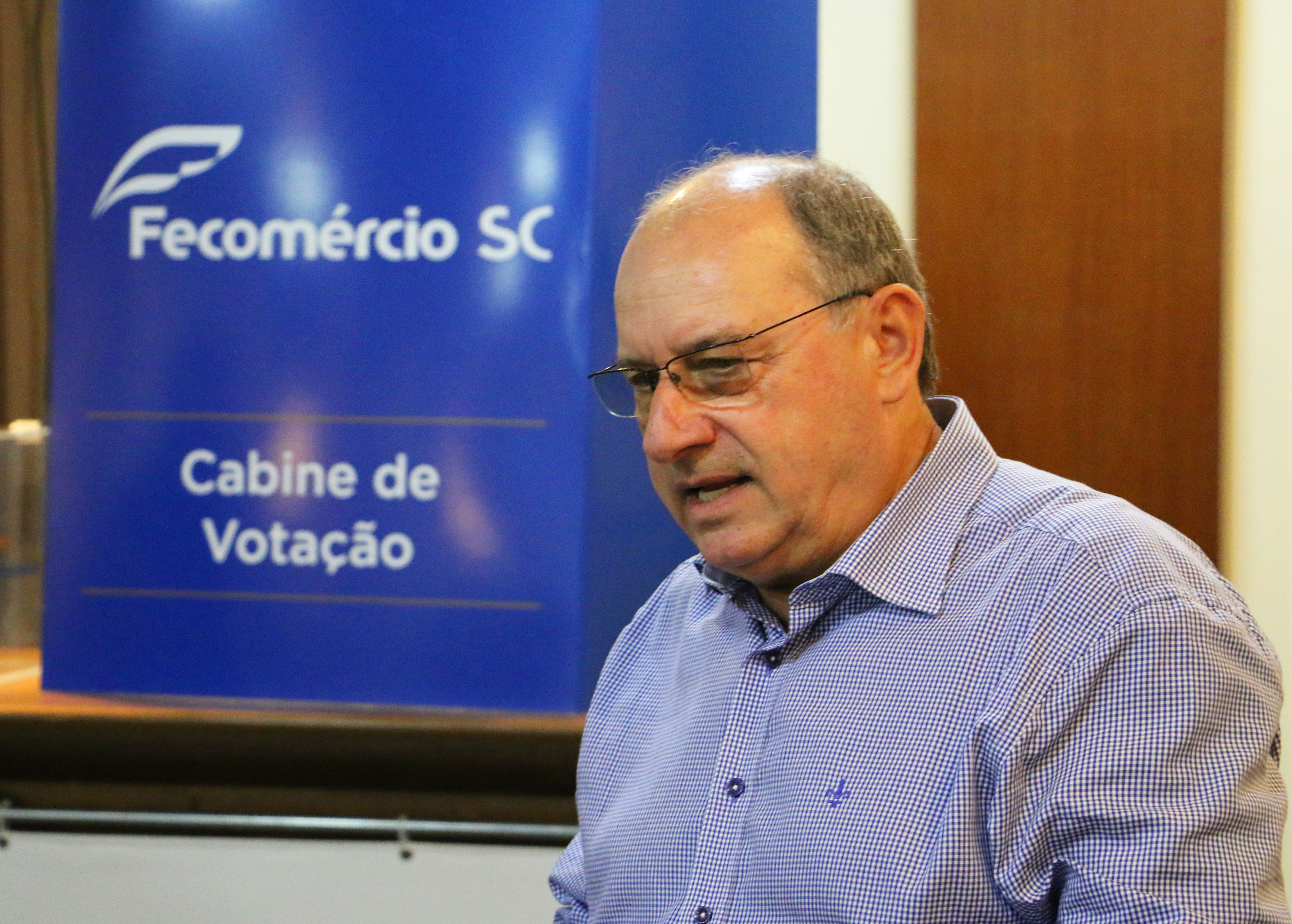 Eleição 2018 Presidente 3 - Em votação unânime, Bruno Breithaupt é reeleito presidente da Fecomércio SC