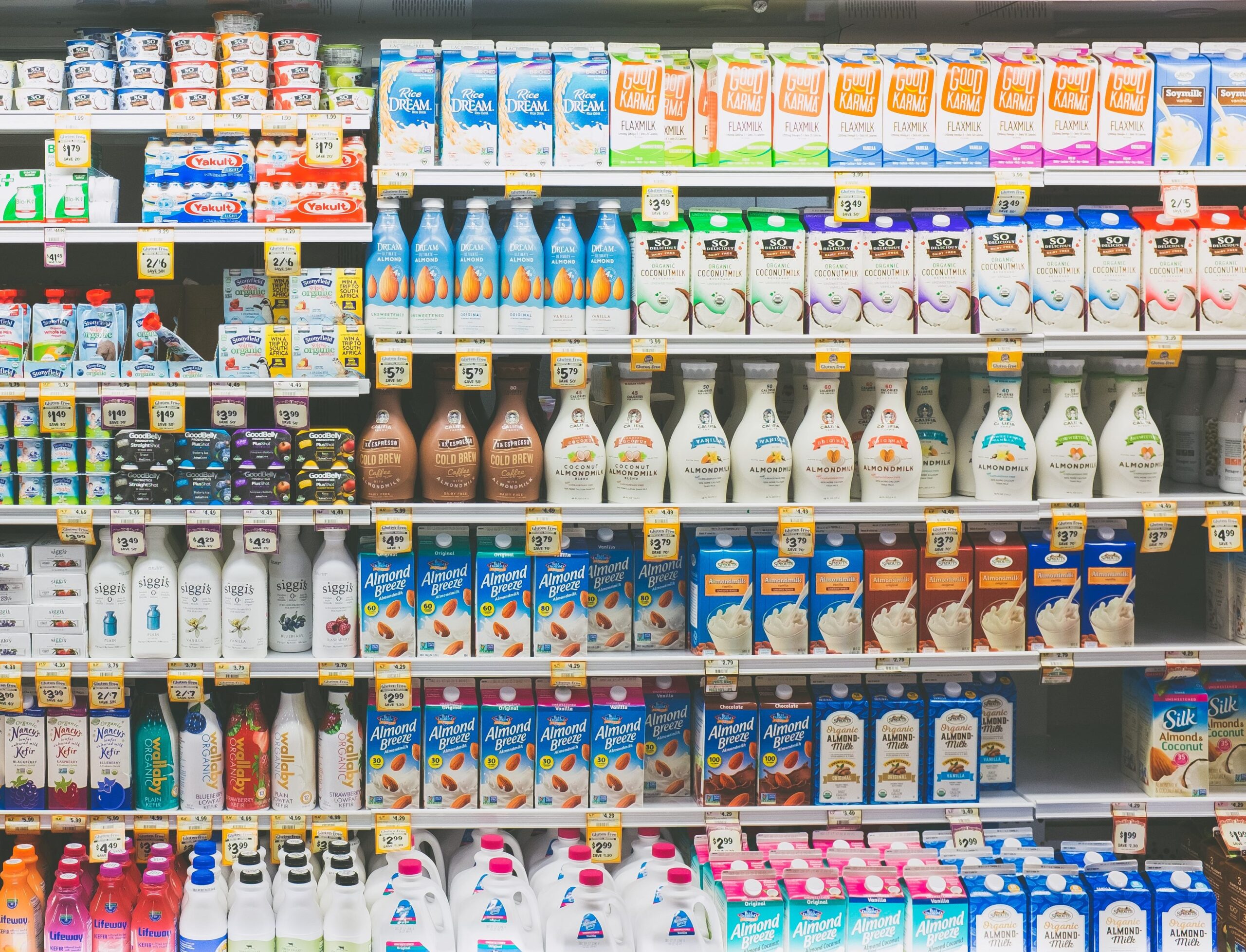 leite no supermercado